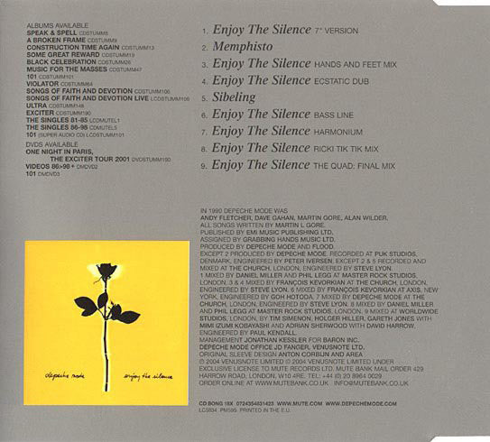 Depeche Mode : Enjoy The Silence (CD, Single, RE)