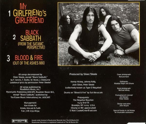 Type O Negative : My Girlfriend's Girlfriend (CD, Single)