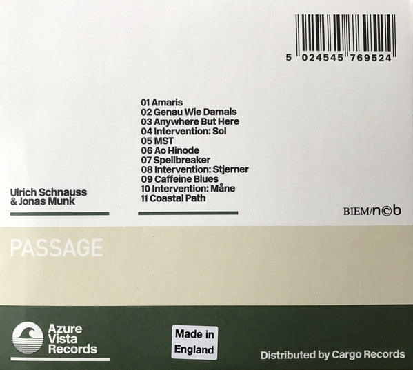 Ulrich Schnauss &amp; Jonas Munk : Passage (CD, Album)