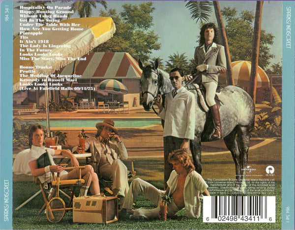 Sparks : Indiscreet (CD, Album, RE, RM)