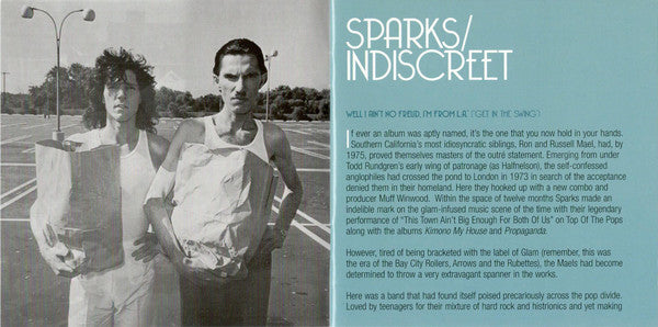 Sparks : Indiscreet (CD, Album, RE, RM)