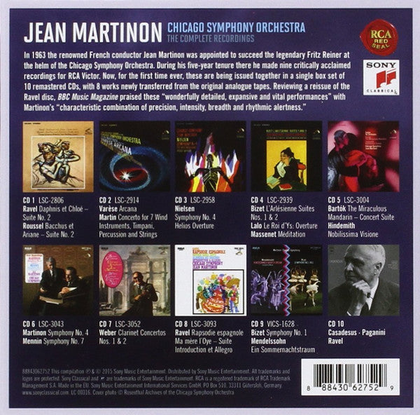 Jean Martinon, Chicago Symphony Orchestra : The Complete Recordings (9xCD, Album, RE, RM + CD, Comp, RM + Box, Comp)