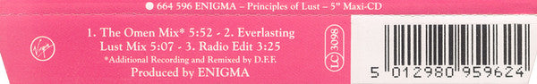 Enigma : Principles Of Lust (Special Limited Edition Club Mix) (CD, Maxi, Ltd)