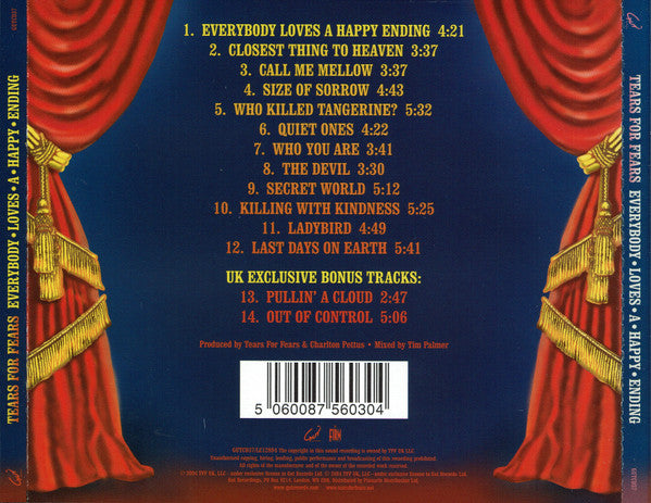 Tears For Fears : Everybody Loves A Happy Ending (CD, Album, Ltd, O-c)