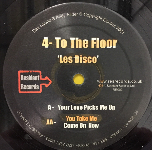 4 - To The Floor : Les Disco (12&quot;)