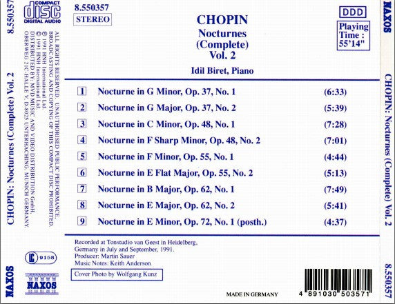 Chopin* - Idil Biret : Nocturnes (Complete) Vol. 2 (CD, Album)