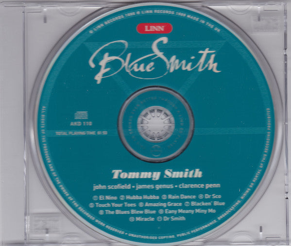 Tommy Smith : BlueSmith (CD, Album)