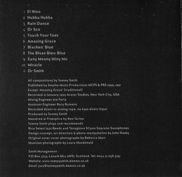 Tommy Smith : BlueSmith (CD, Album)