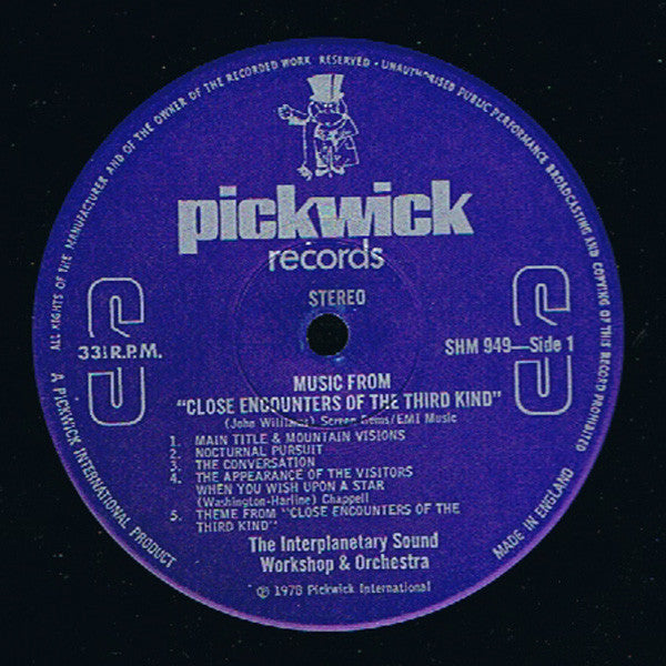 The Interplanetary Sound Workshop &amp; Orchestra : Music From Close Encounters Of The Third Kind (LP, Album)