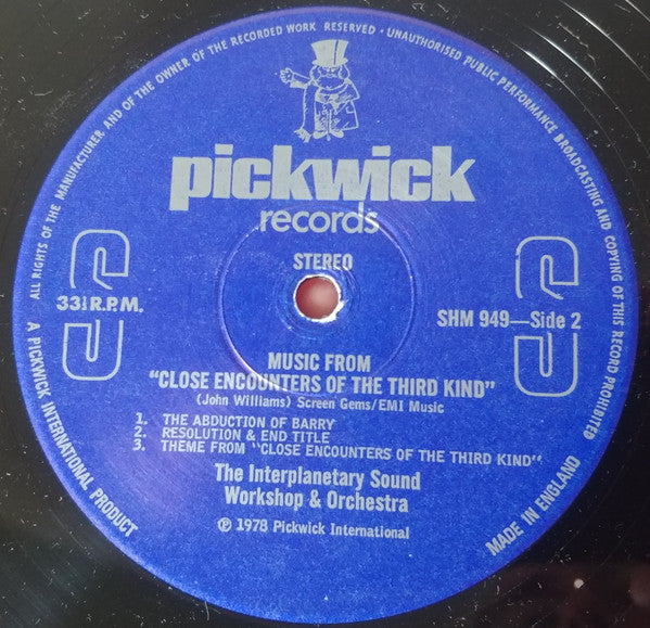 The Interplanetary Sound Workshop &amp; Orchestra : Music From Close Encounters Of The Third Kind (LP, Album)