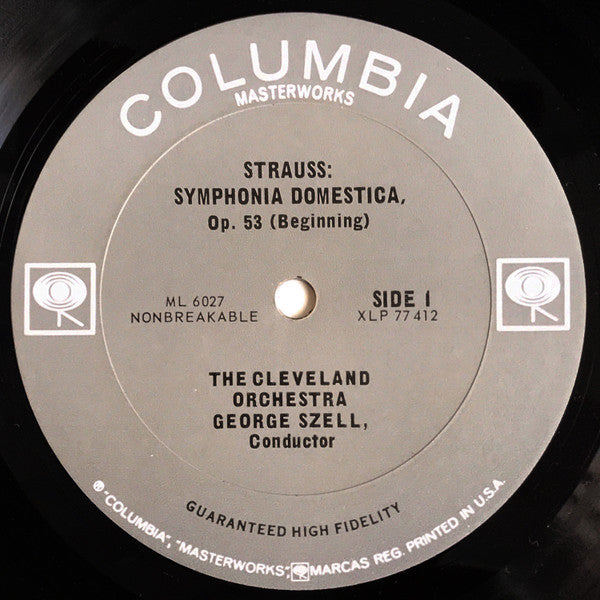 Richard Strauss, George Szell, The Cleveland Orchestra : Symphonia Domestica (LP, Album, Mono)