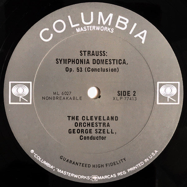 Richard Strauss, George Szell, The Cleveland Orchestra : Symphonia Domestica (LP, Album, Mono)
