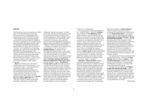 Benjamin Grosvenor : Dances (CD)