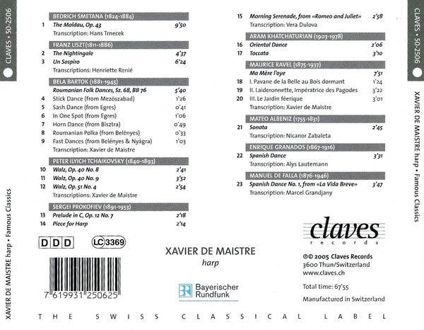 Xavier de Maistre : Famous Classics (CD)