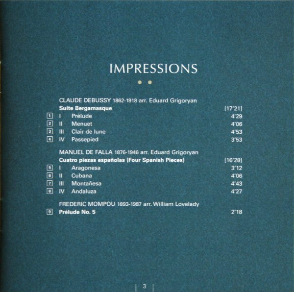 Slava And Leonard Grigoryan* : Impressions (CD, Album)