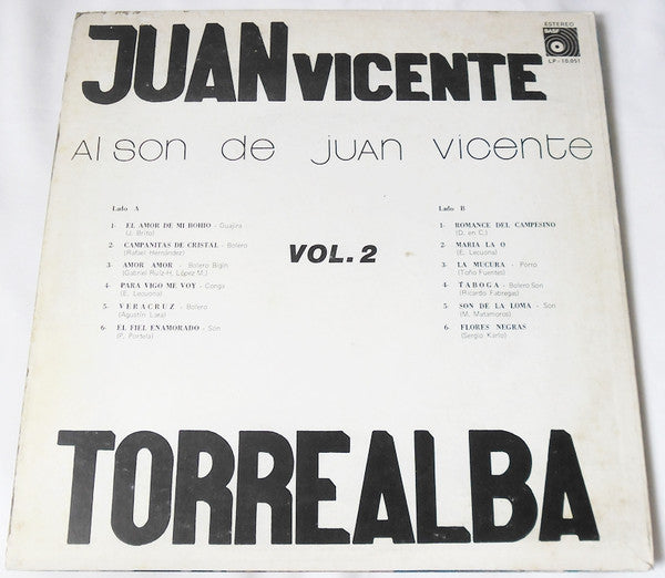 Juan Vicente Torrealba : Al Son De Juan Vicente Vol.2 (LP, Album)