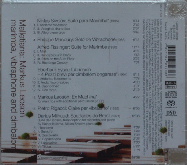 Markus Leoson : Malletiana (SACD, Hybrid, Multichannel, Album)