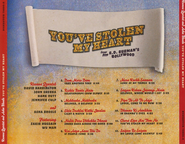 Kronos Quartet with Asha Bhosle : You&#39;ve Stolen My Heart: Songs From R.D. Burman&#39;s Bollywood (CD, Album)