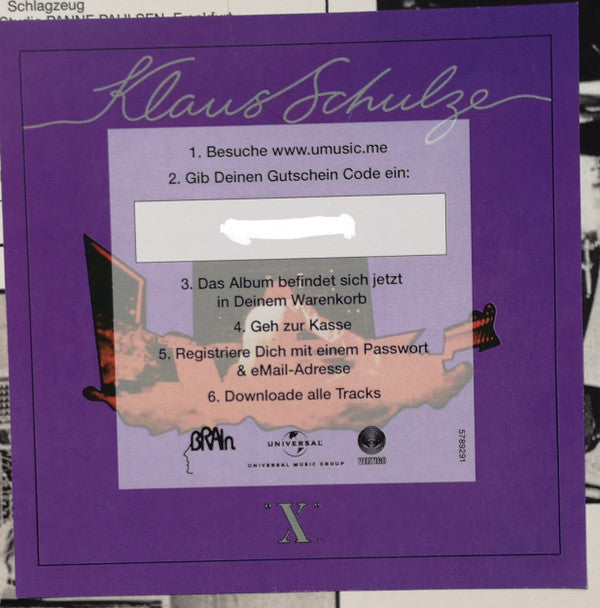 Klaus Schulze : &quot;X&quot; (2xLP, Album, RE, RM, 180)