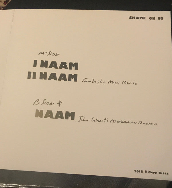 Shame On Us : Naam (12&quot;, EP, Ltd)
