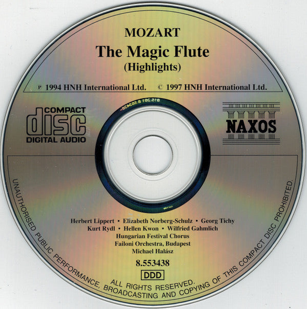 Wolfgang Amadeus Mozart, Michael Halász, Failoni Chamber Orchestra, Budapest : The Magic Flute (Highlights) (CD, Album)