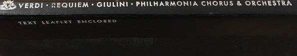 Verdi*, Elisabeth Schwarzkopf, Christa Ludwig, Nicolai Gedda, Nicolai Ghiaurov, Philharmonia Orchestra, Philharmonia Chorus, Carlo Maria Giulini : Requiem (2xLP, Mono + Box)