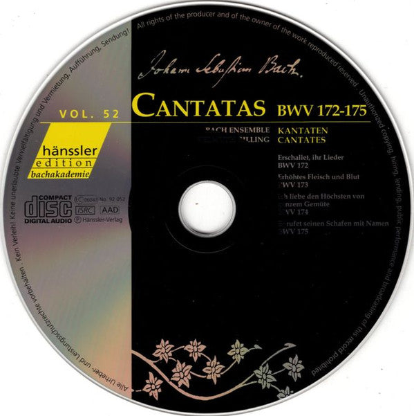 Johann Sebastian Bach - Bach-Ensemble, Helmuth Rilling : Cantatas BWV 172 - 175 (CD, Album, RE, RM)