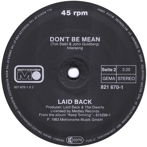 Laid Back : Elevatorboy (12&quot;, Maxi)