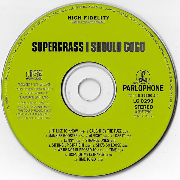 Supergrass - I Should Coco (CD, Album) (VG)