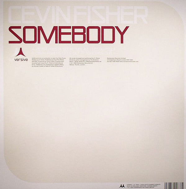 Cevin Fisher : Somebody (Remixes) (12&quot;)