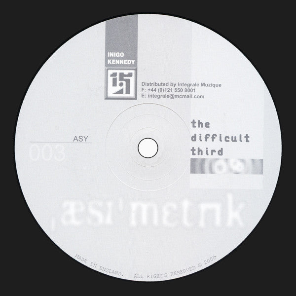 Inigo Kennedy : The Difficult Third (12&quot;)