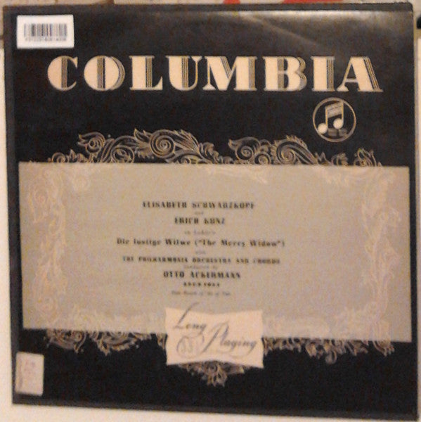 Franz Lehár • Elisabeth Schwarzkopf • Erich Kunz • Philharmonia Orchestra And Chorus* Conducted By Otto Ackermann : Die Lustige Witwe (LP, Album, Mono)