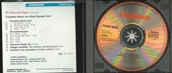 Athena Ensemble, Elgar* : Complete Music For Wind Quintet Vol. 1 (CD, Album, RE, RM)