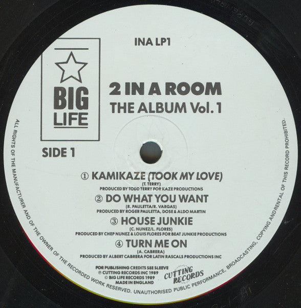 2 In A Room : The Album Vol. 1 (LP, Album)
