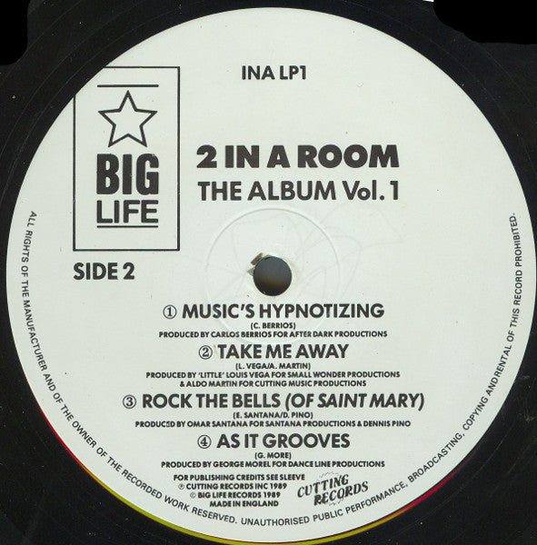 2 In A Room : The Album Vol. 1 (LP, Album)