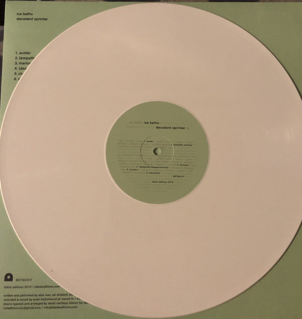 Ice Baths : Decadent Sprinter (12&quot;, S/Sided, EP, Ltd, Whi)