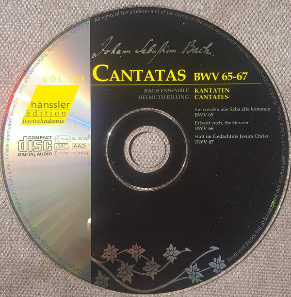 Bach-Ensemble : Cantatas BWV 65-67 (CD)