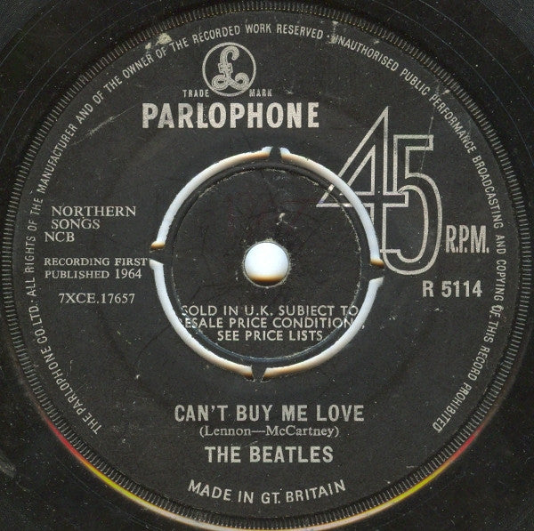 The Beatles : Can&#39;t Buy Me Love (7&quot;, Single)