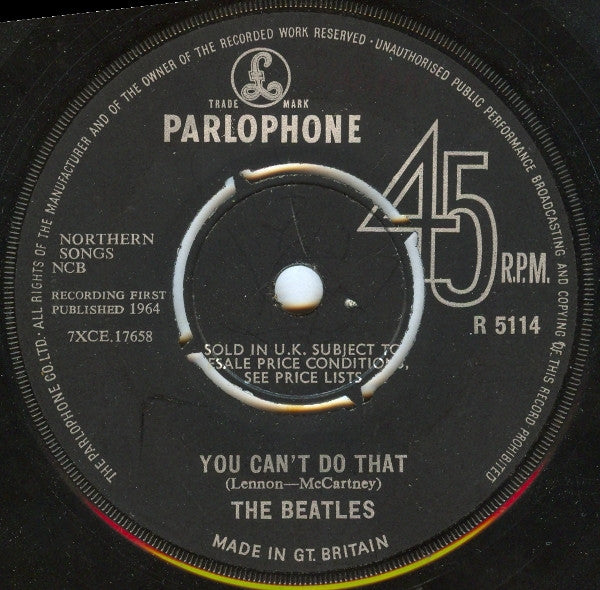 The Beatles : Can&#39;t Buy Me Love (7&quot;, Single)