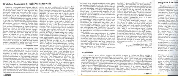 Einojuhani Rautavaara - Laura Mikkola : Works For Piano (CD, Album)