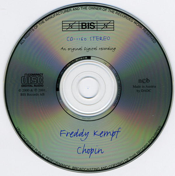 Frédéric Chopin / Freddy Kempf : Freddy Kempf Plays Chopin (CD, Album)