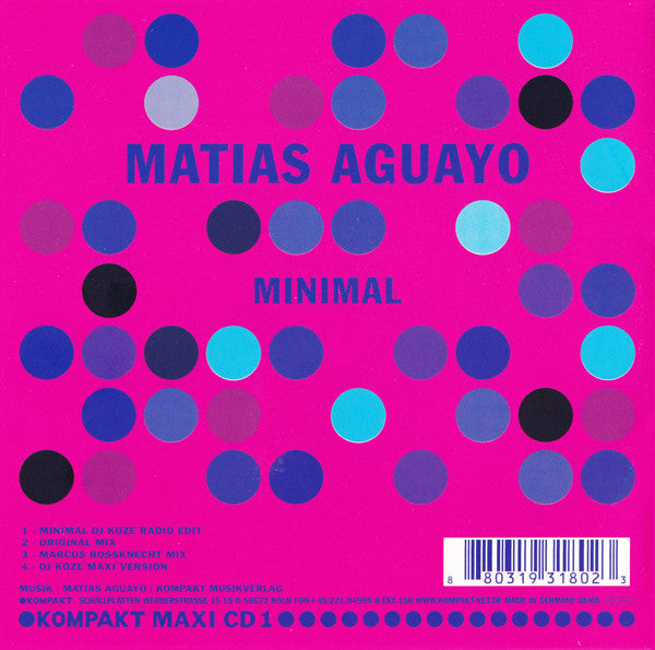 Matias Aguayo : Minimal (CD, Maxi)