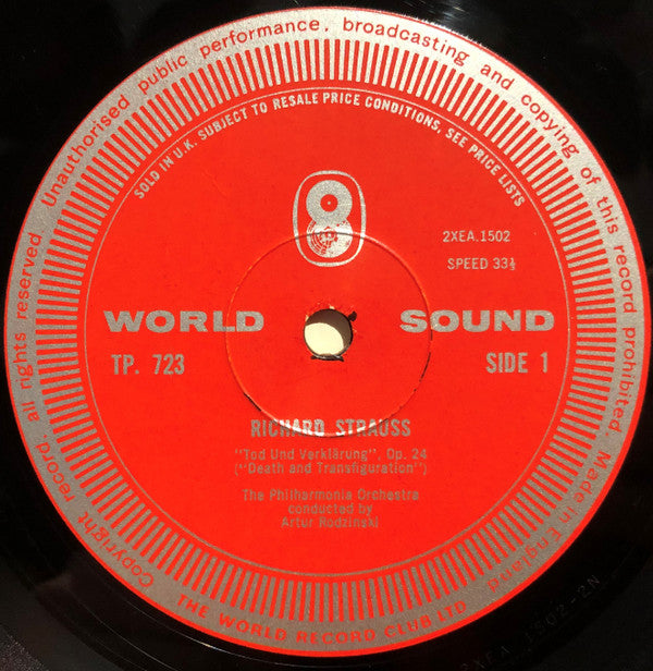 Richard Strauss - Philharmonia Orchestra Conducted By Artur Rodzinski : Death &amp; Transfiguration &amp; Other Strauss Works (LP)