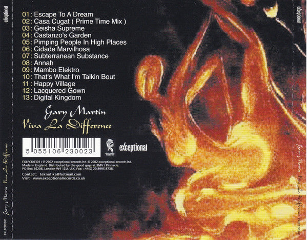 Gary Martin : Viva La Difference (CD, Album)