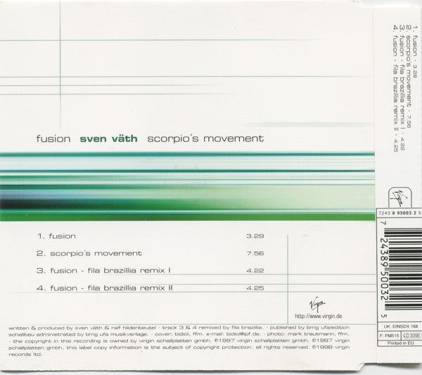 Sven Väth : Fusion / Scorpio&#39;s Movement (CD, Maxi)