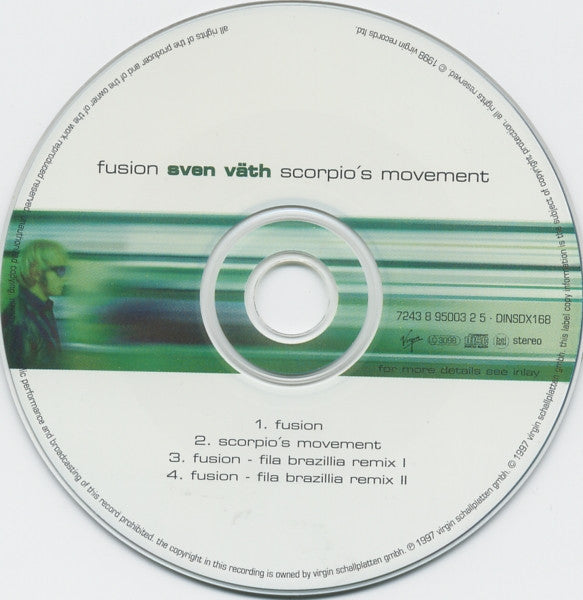 Sven Väth : Fusion / Scorpio&#39;s Movement (CD, Maxi)