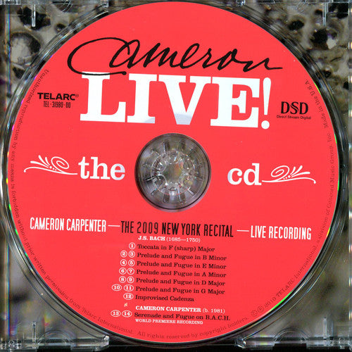 Cameron Carpenter (2) : Cameron Live! (CD, Album + DVD, 5.1)
