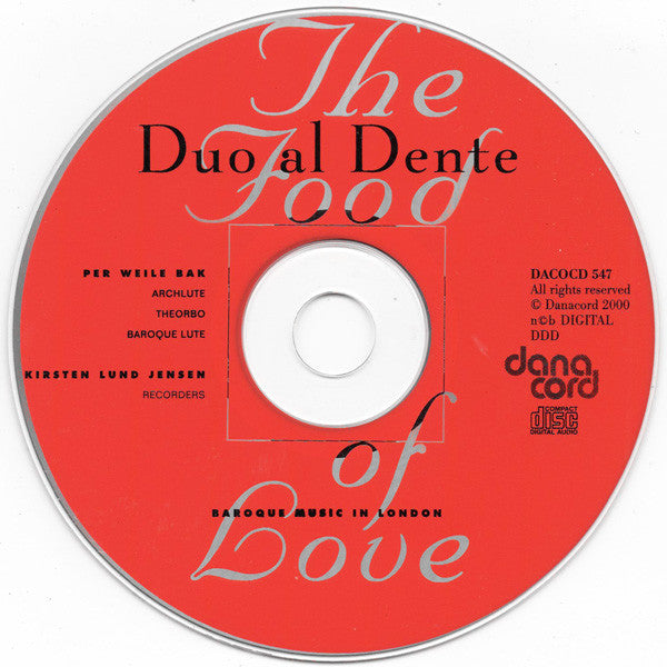 Duo Al Dente : The Food Of Love - Baroque Music In London (CD, Album)