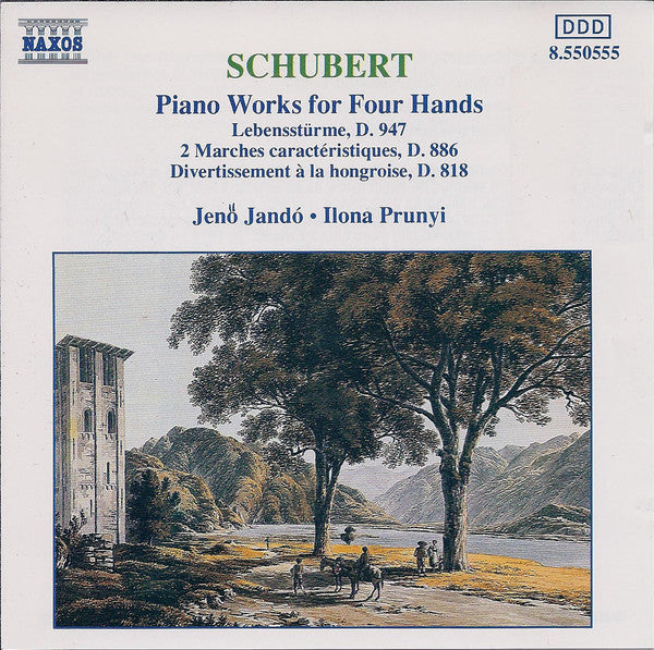 Schubert* - Jenő Jandó*, Ilona Prunyi : Piano Works For Four Hands (CD, Album)