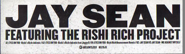 Jay Sean Featuring Rishi Rich : Eyes On You (12&quot;, Promo)